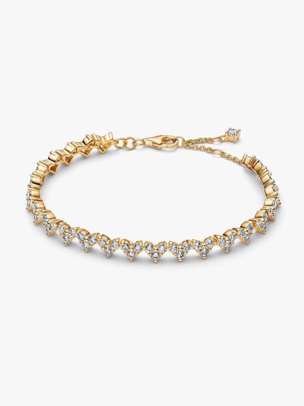 Pandora Triple Stone Heart Bracelet